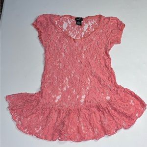 💙 Rue 21 Sheer Lace Top